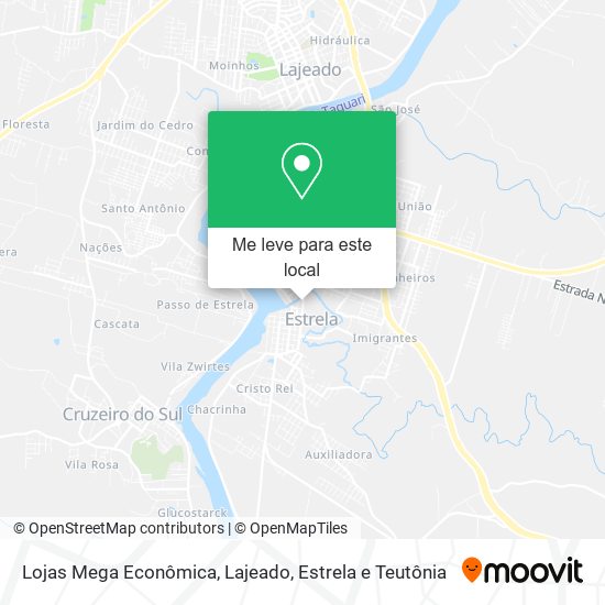 Lojas Mega Econômica mapa