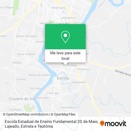 Escola Estadual de Ensino Fundamental 20 de Maio mapa