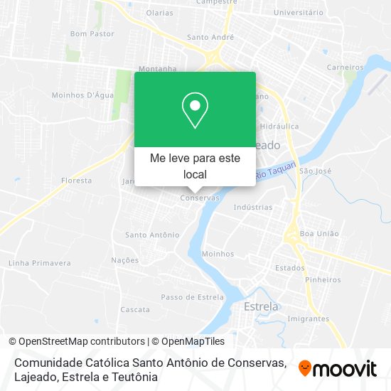 Comunidade Católica Santo Antônio de Conservas mapa