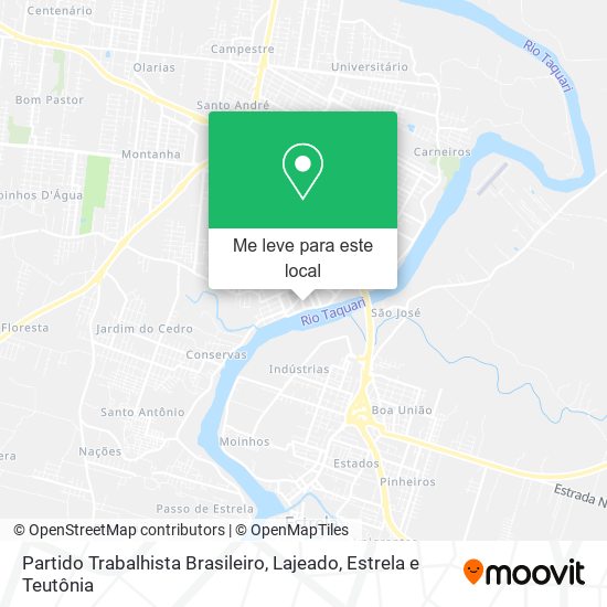 Partido Trabalhista Brasileiro mapa