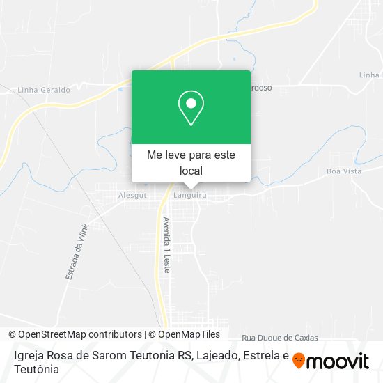 Igreja Rosa de Sarom Teutonia RS mapa