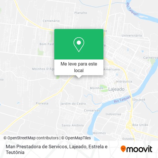Man Prestadora de Servicos mapa