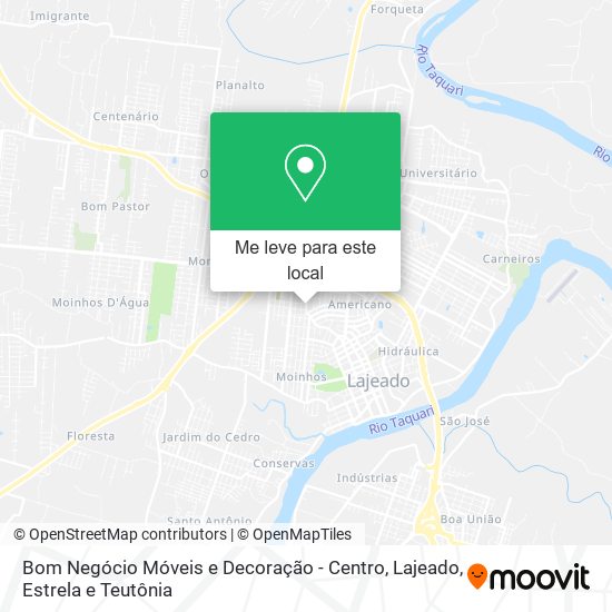 Bom Negócio Móveis e Decoração - Centro mapa