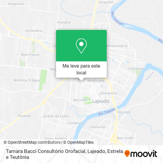 Tamara Bacci Consultório Orofacial mapa