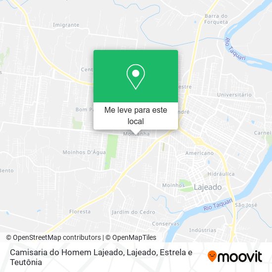 Camisaria do Homem Lajeado mapa