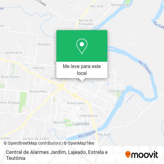 Central de Alarmes Jardim mapa