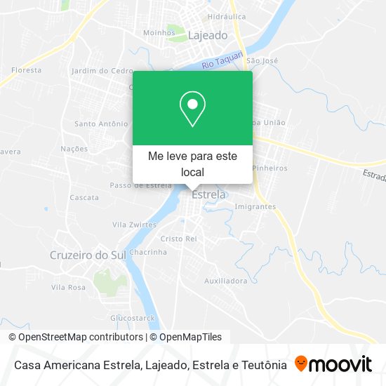 Casa Americana Estrela mapa
