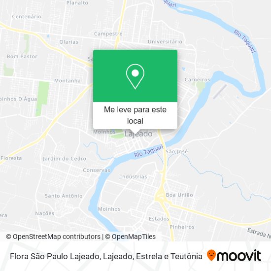Flora São Paulo Lajeado mapa