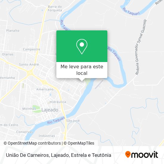 União De Carneiros mapa