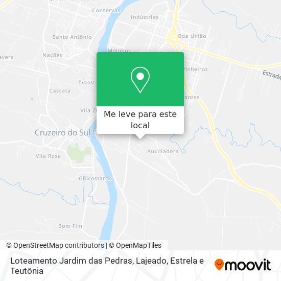 Loteamento Jardim das Pedras mapa
