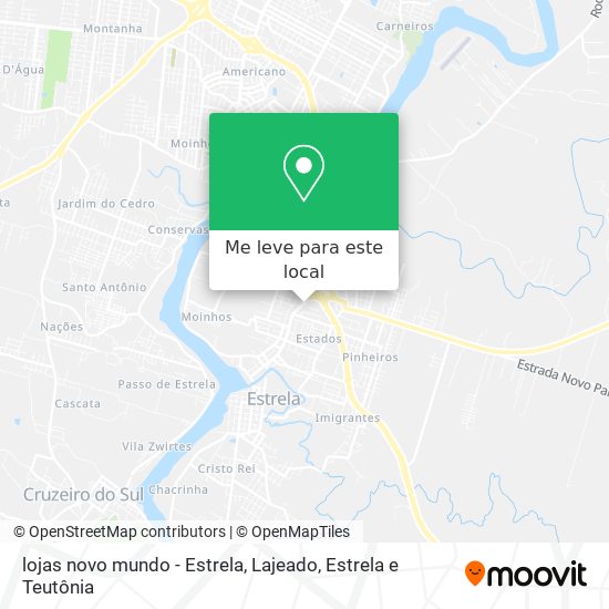 lojas novo mundo - Estrela mapa