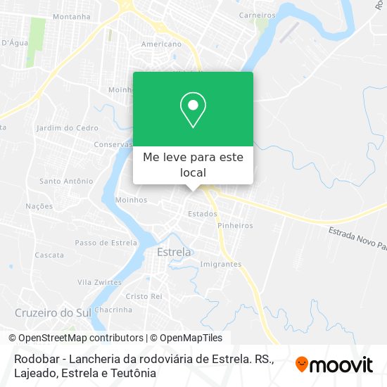 Rodobar - Lancheria da rodoviária de Estrela. RS. mapa