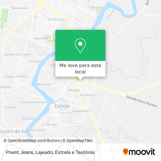 Poent Jeans mapa
