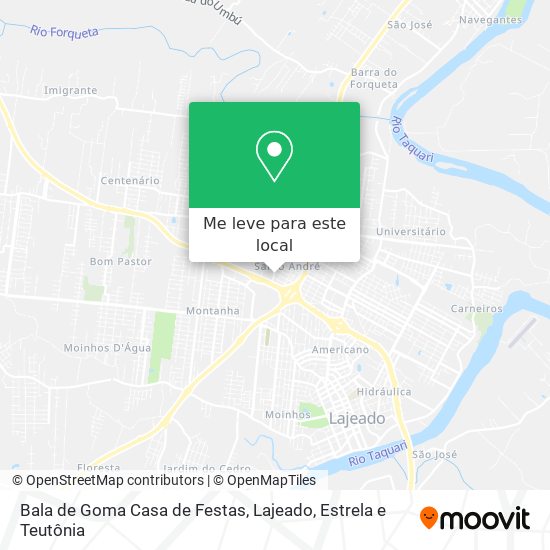 Bala de Goma Casa de Festas mapa