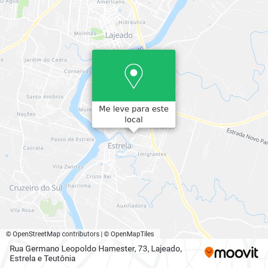 Rua Germano Leopoldo Hamester, 73 mapa