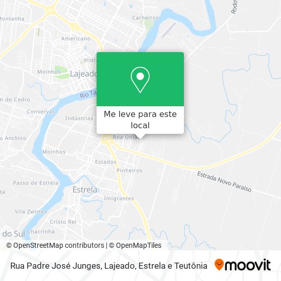 Rua Padre José Junges mapa