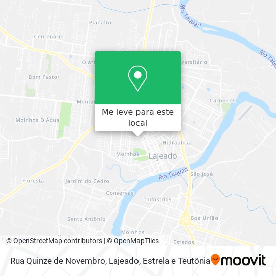 Rua Quinze de Novembro mapa