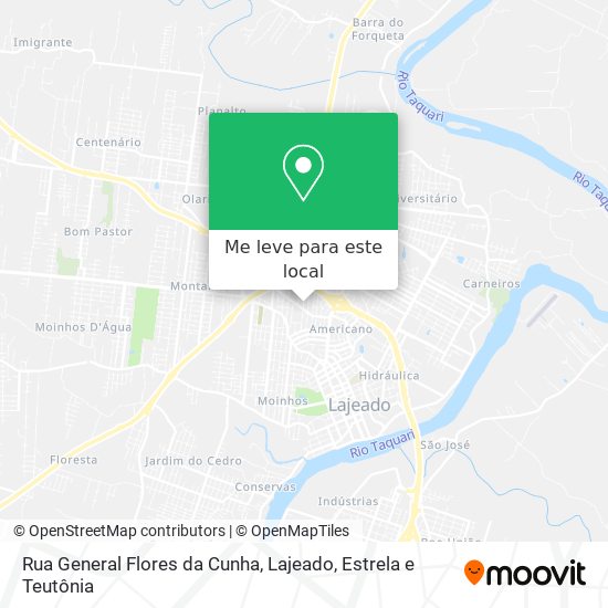 Rua General Flores da Cunha mapa