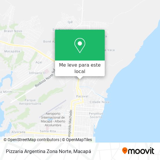 Pizzaria Argentina Zona Norte mapa