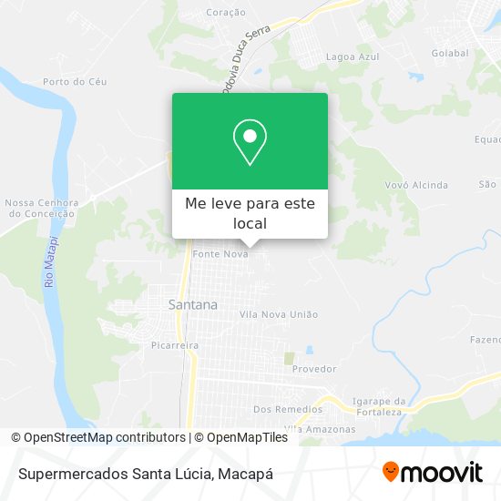 Supermercados Santa Lúcia mapa