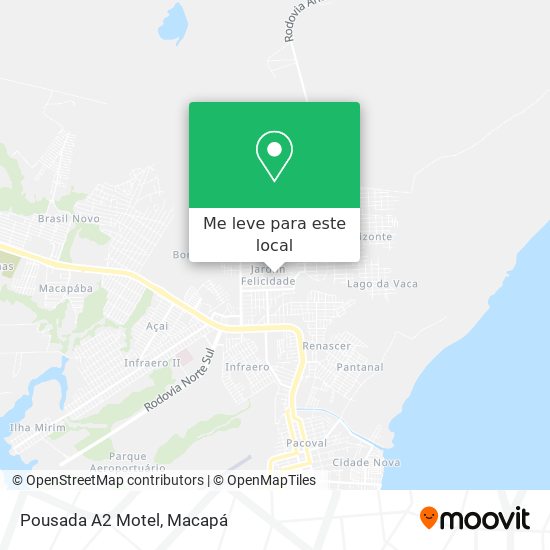 Pousada A2 Motel mapa