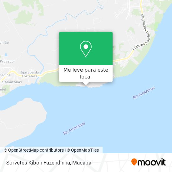 Sorvetes Kibon Fazendinha mapa