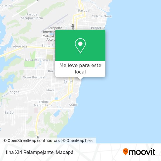 Ilha Xiri Relampejante mapa