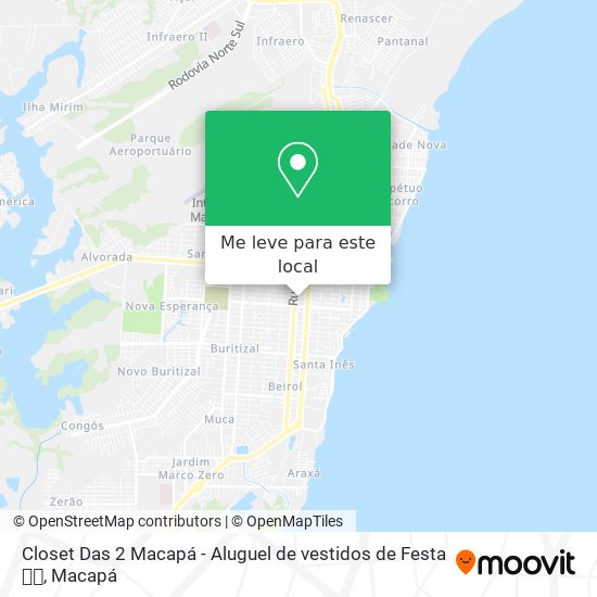 Closet Das 2 Macapá - Aluguel de vestidos de Festa 👗💕 mapa
