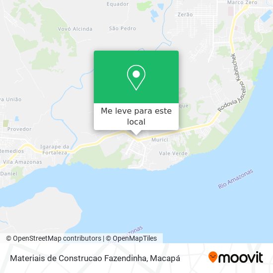 Materiais de Construcao Fazendinha mapa