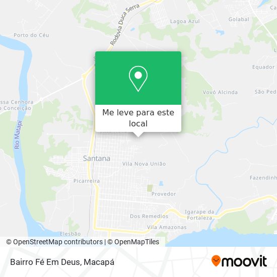 Bairro Fé Em Deus mapa