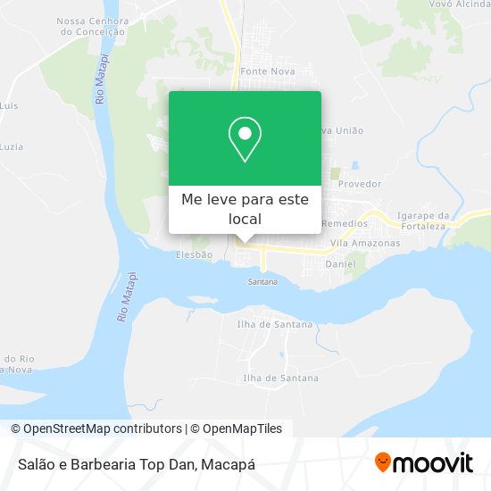 Salão e Barbearia Top Dan mapa