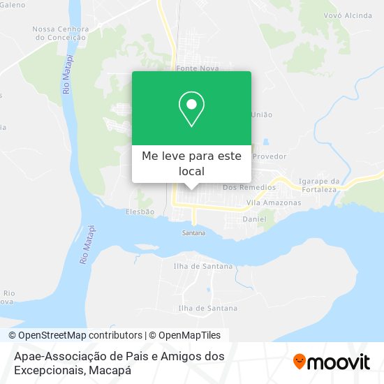 Apae-Associação de Pais e Amigos dos Excepcionais mapa