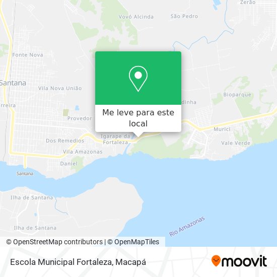 Escola Municipal Fortaleza mapa