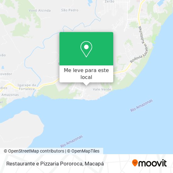 Restaurante e Pizzaria Pororoca mapa
