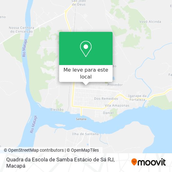 Quadra da Escola de Samba Estácio de Sá RJ mapa