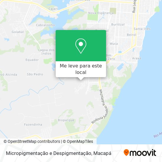 Micropigmentação e Despigmentação mapa