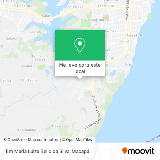 Em Maria Luiza Bello da Silva mapa