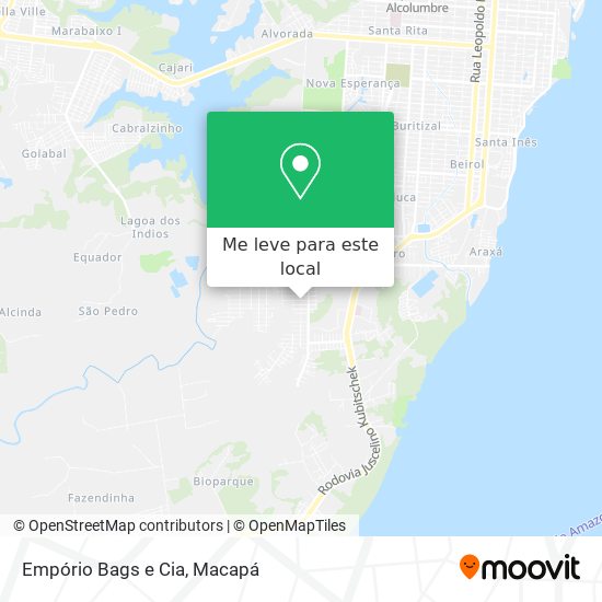 Empório Bags e Cia mapa
