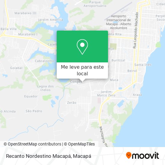 Recanto Nordestino Macapá mapa