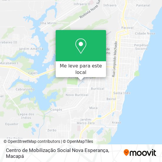 Centro de Mobilização Social Nova Esperança mapa