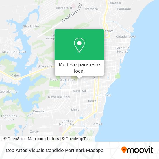 Cep Artes Visuais Cândido Portinari mapa