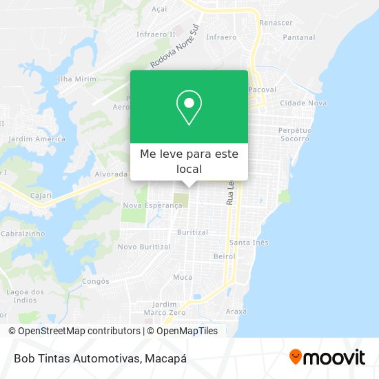 Bob Tintas Automotivas mapa