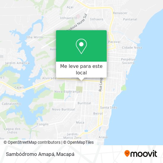 Sambódromo Amapá mapa