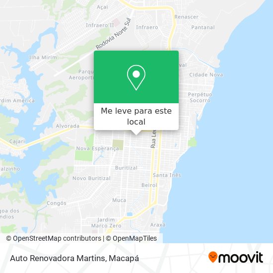 Auto Renovadora Martins mapa