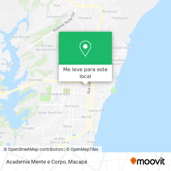 Academia Mente e Corpo mapa