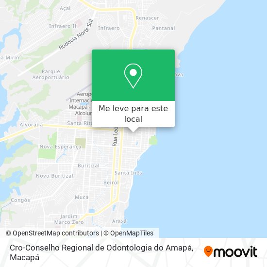 Cro-Conselho Regional de Odontologia do Amapá mapa