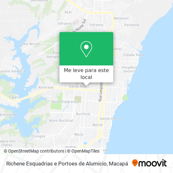 Richene Esquadrias e Portoes de Alumicio mapa