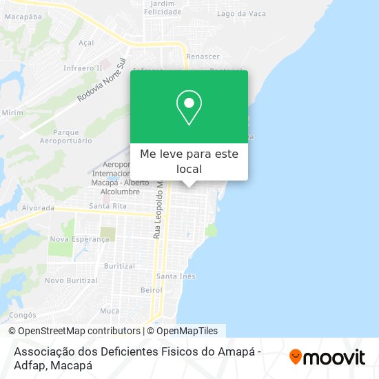 Associação dos Deficientes Fisicos do Amapá - Adfap mapa