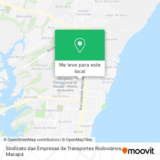 Sindicato das Empresas de Transportes Rodoviários mapa