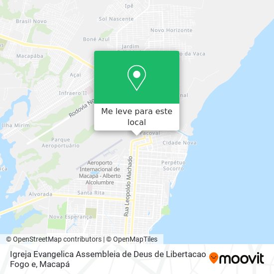 Igreja Evangelica Assembleia de Deus de Libertacao Fogo e mapa